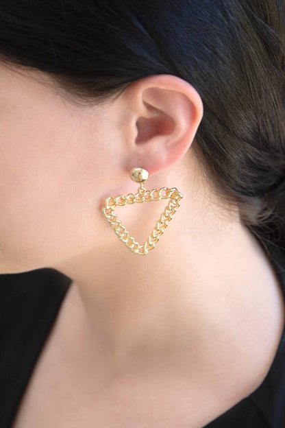 Triangle Chain Link Earrings