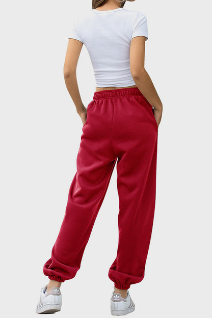 Elastic Waist Joggers with Pockets