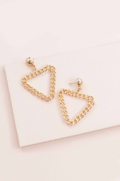 Triangle Chain Link Earrings