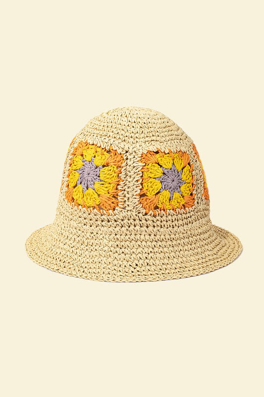 Crochet Granny Square Bucket Hat