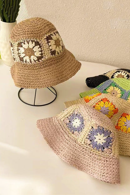 Crochet Granny Square Bucket Hat