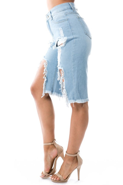 Traveling In Fashion Denim Short