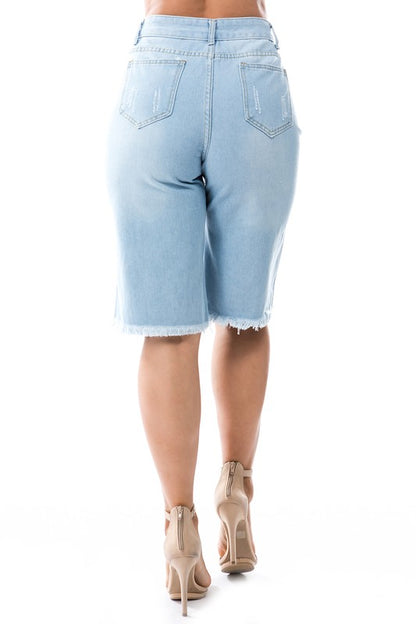 Traveling In Fashion Denim Short