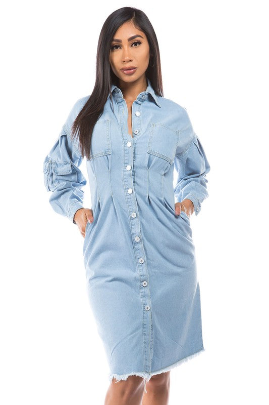 Not Choosy Denim Jacket Dress