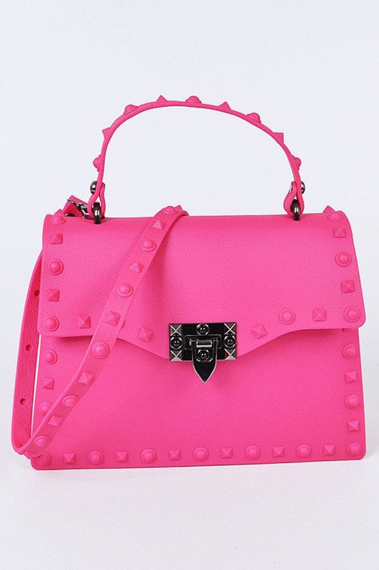 Matte Finish Studded Convertible Jelly Bag