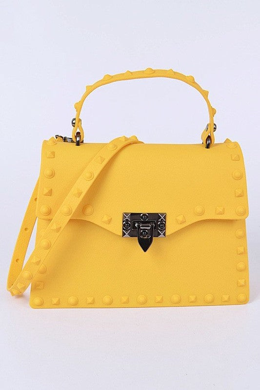 Matte Finish Studded Convertible Jelly Bag