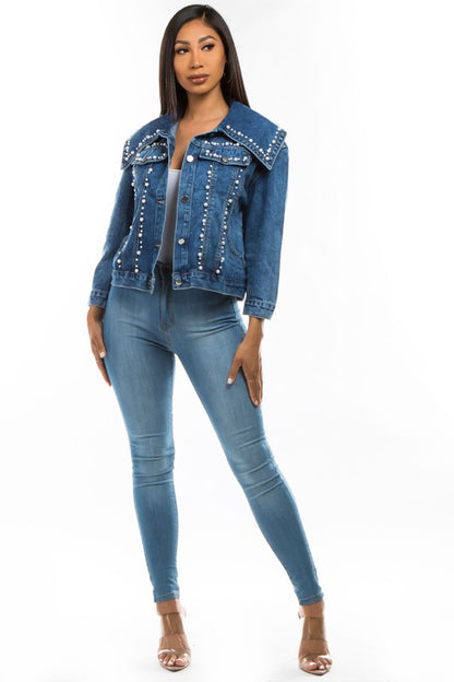 Pearls Denim Jacket