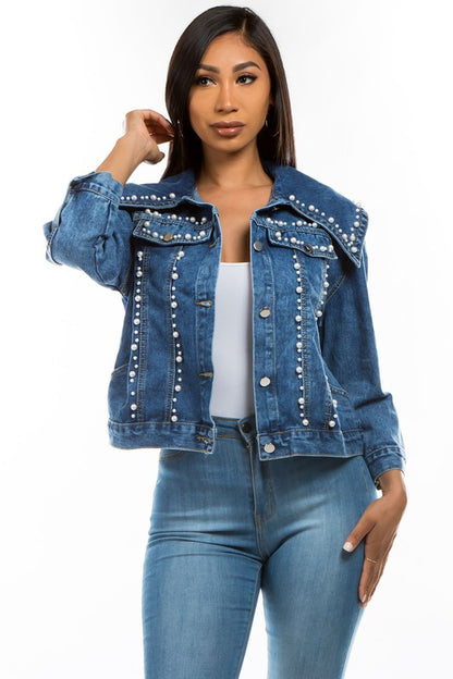 Pearls Denim Jacket