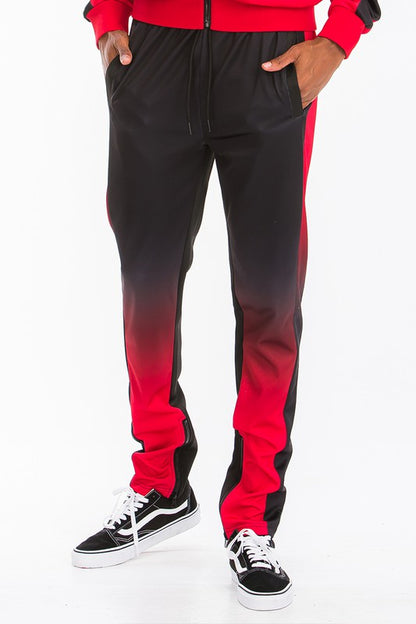 Black Red Full Zip Ombre Track Suit