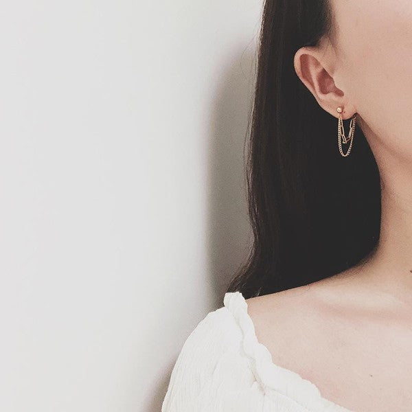 DOUBLE CHAIN EARRING