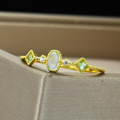 PERIDOT AQUAMARINE RING