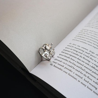 WATERDROP SWAROVSKI CRYSTAL RING