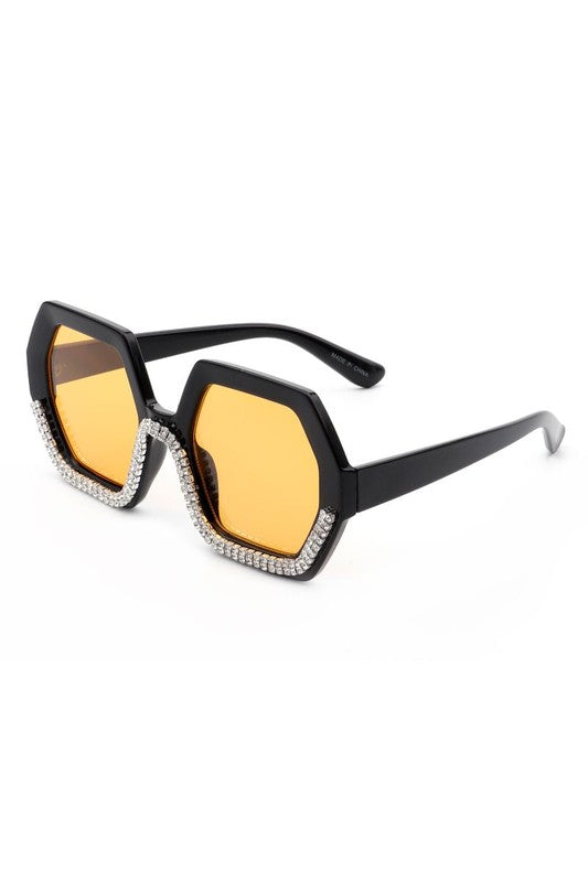 Women Oversize Rhinestone Fashion Sunglasses