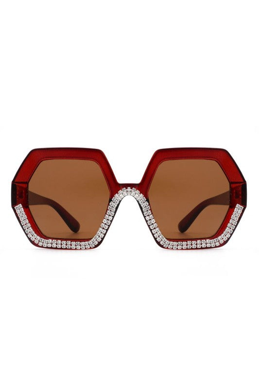 Women Oversize Rhinestone Fashion Sunglasses