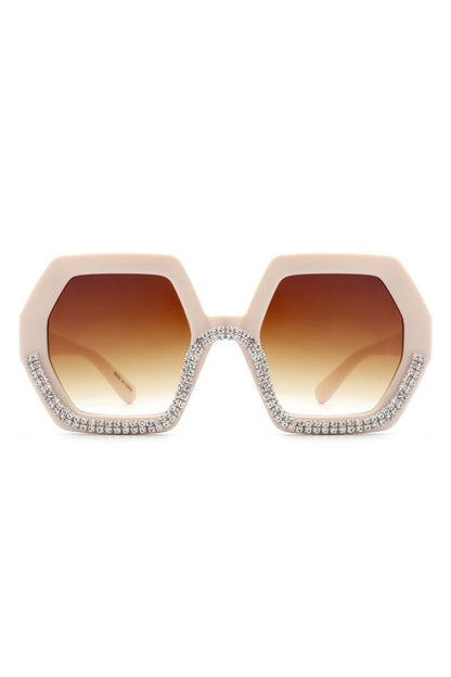 Women Oversize Rhinestone Fashion Sunglasses