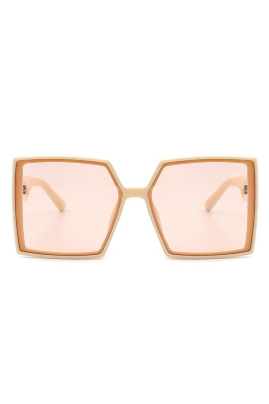 Square Flat Top Large Oversize Fashion Sunglasses