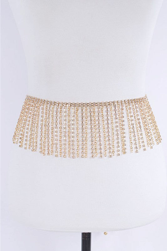 Rhinestone Curtain Swing Belt