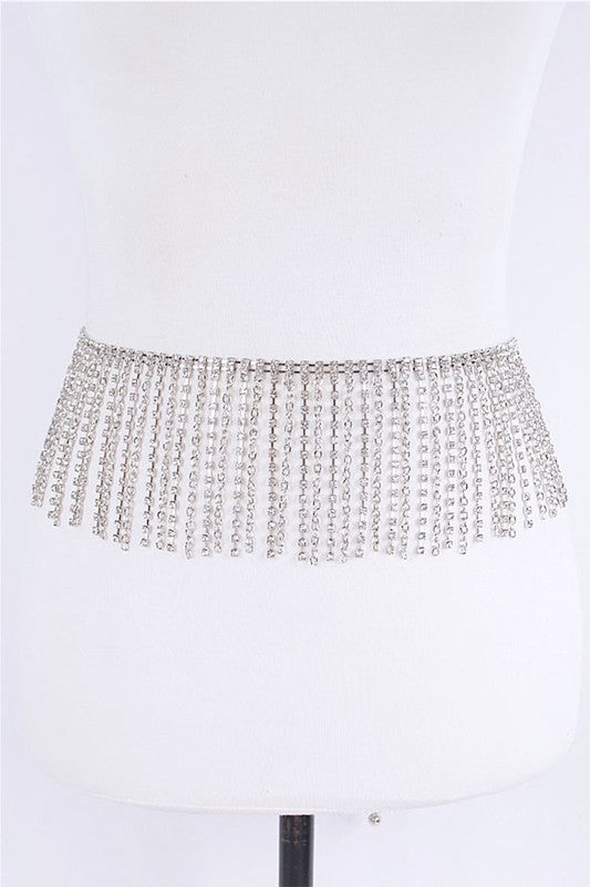 Rhinestone Curtain Swing Belt