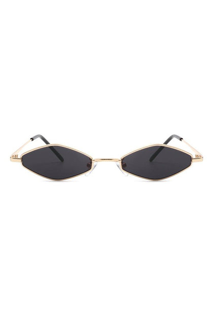 Slim Narrow Diamond Hexagonal Fashion Sunglasses