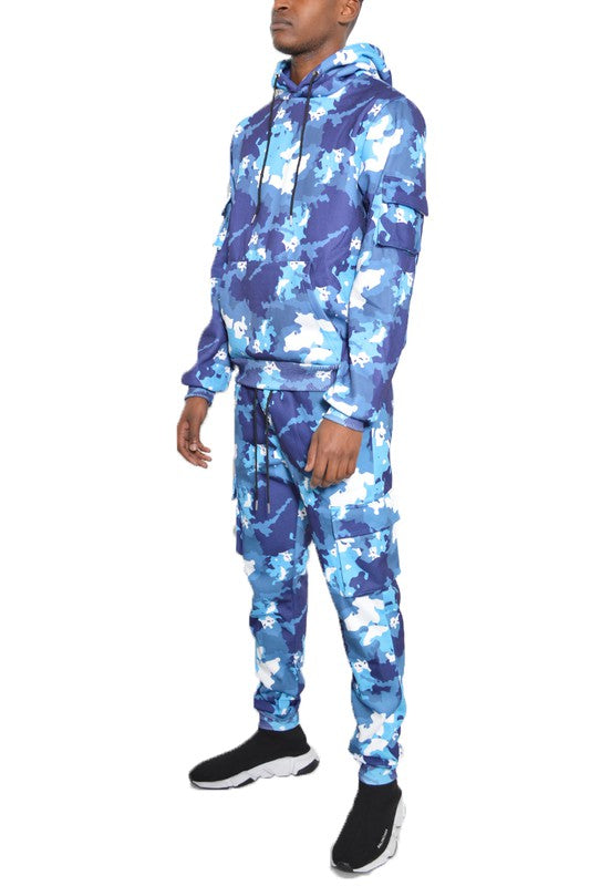 Full Camo Hoodie Cotton Sweat Set