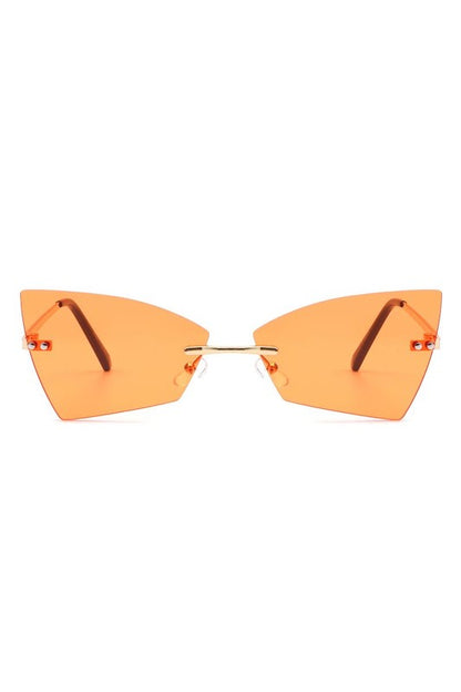 Rimless Geometric Triangle Fashion Sunglasses