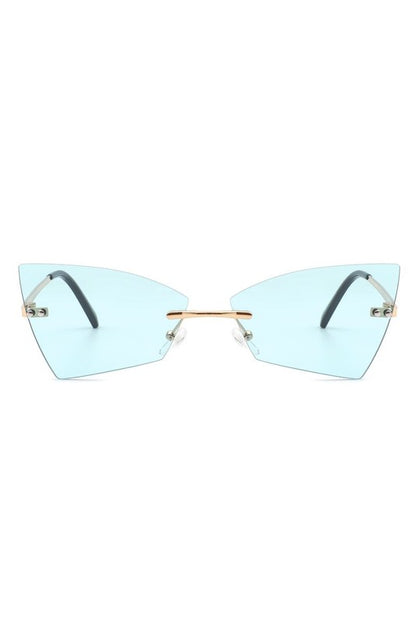 Rimless Geometric Triangle Fashion Sunglasses