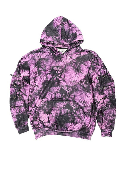 Tye Dye Sleeve Toogle Hoodie and Sweat Set