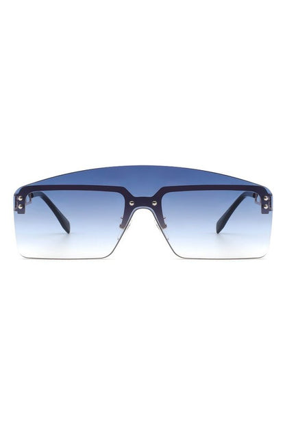 Futuristic Retro Rimless Square Fashion Sunglasses