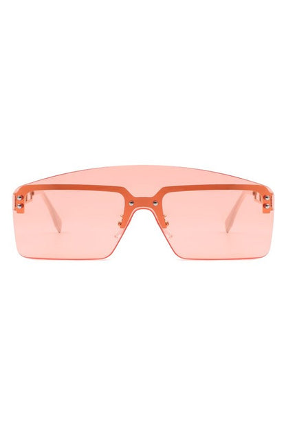 Futuristic Retro Rimless Square Fashion Sunglasses