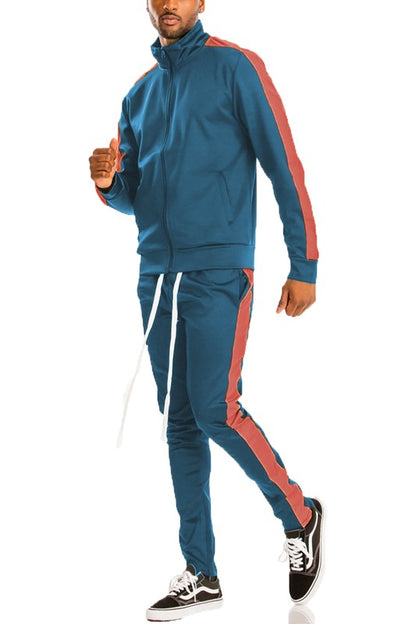 Single Stripe Solid Track Suit