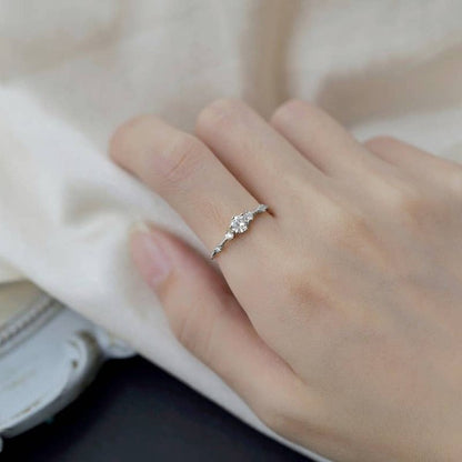 Minimalist Zircon Open Ring