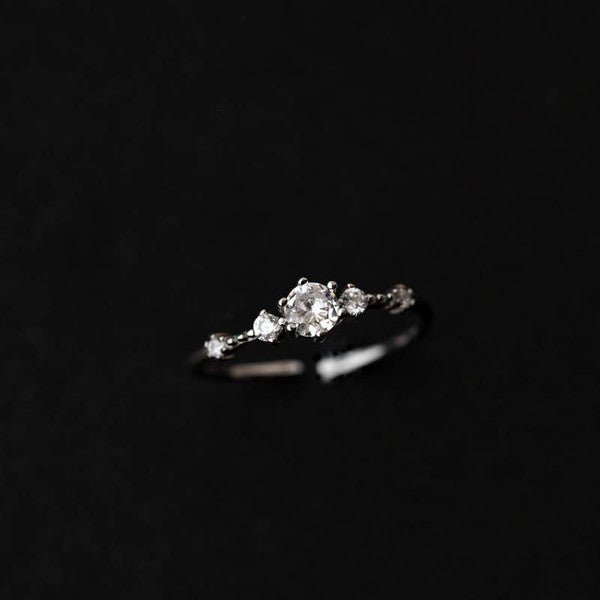 Minimalist Zircon Open Ring