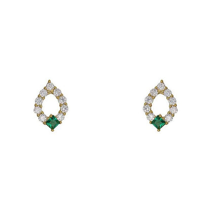 Classic Emerald Stud Earring