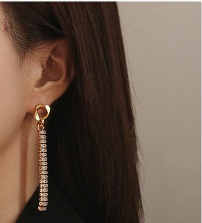 Modern Sparkling Zircon Earring