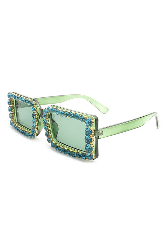 Rectangle Diamond Rhinestone Square Sunglasses