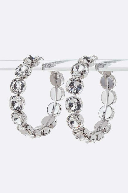 Oversize Crystal Iconic Hoop Earrings