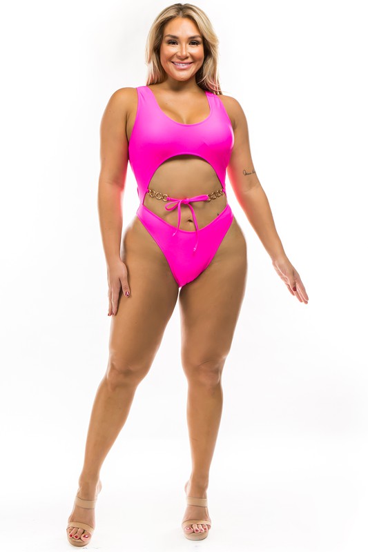 Plus Size Fashion One Piece Swimsuit