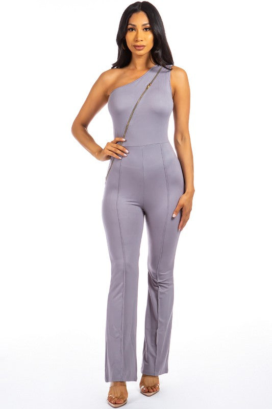 SEXY ZIPPER UP JUMPSUIT