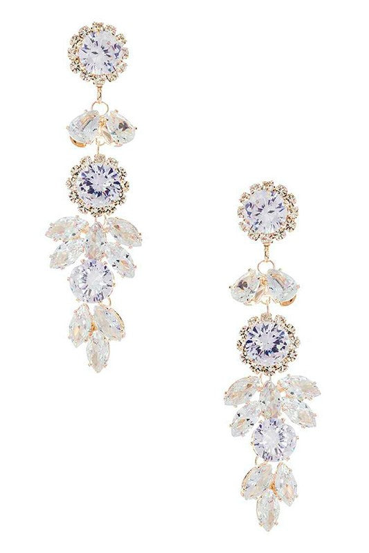 CZ Mix Crystal Iconic Chandelier Earrings