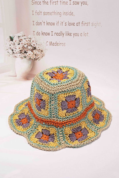 Crochet Granny Square Bucket Hat