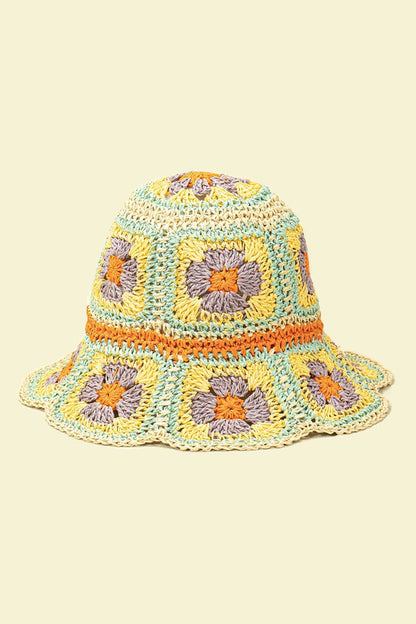 Crochet Granny Square Bucket Hat