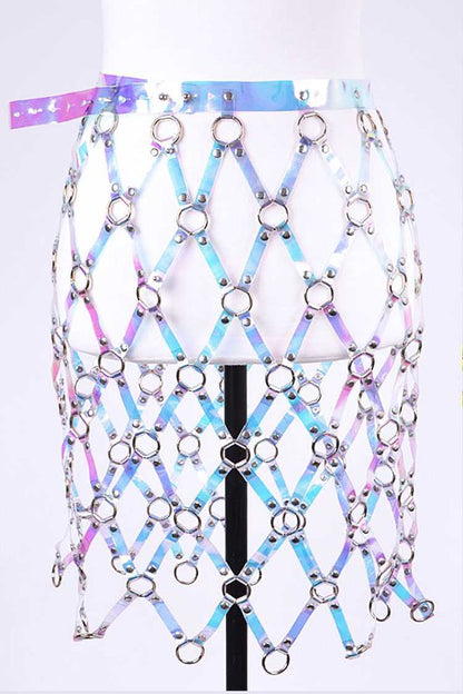 Holographic PVC Iconic Belt