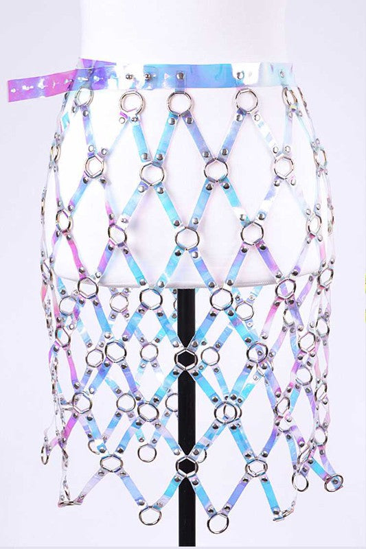 Holographic PVC Iconic Belt