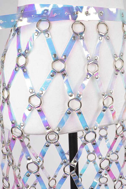 Holographic PVC Iconic Belt