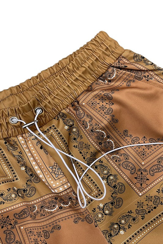 Paisley Bandana Print Shorts