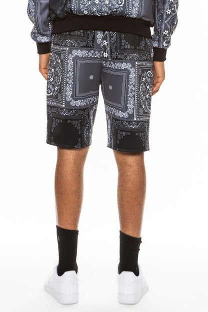 Paisley Bandana Print Shorts