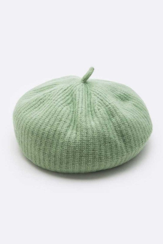 Brushed Wool Structure Beret