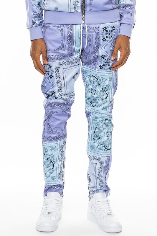 Paisley Bandana Print Track Pants