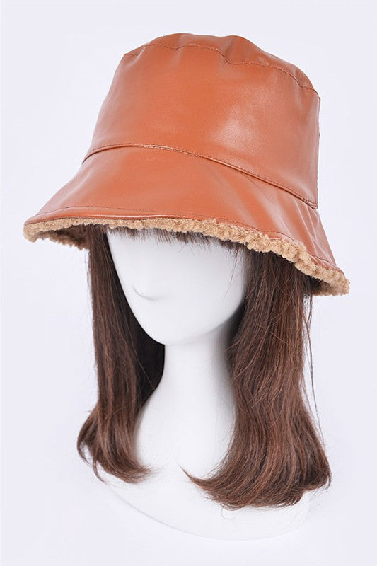 Reversible Faux Fur Bucket Hat