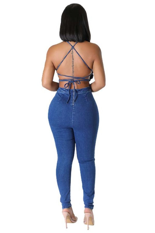 My Look Denim Sexy Jumpsuit